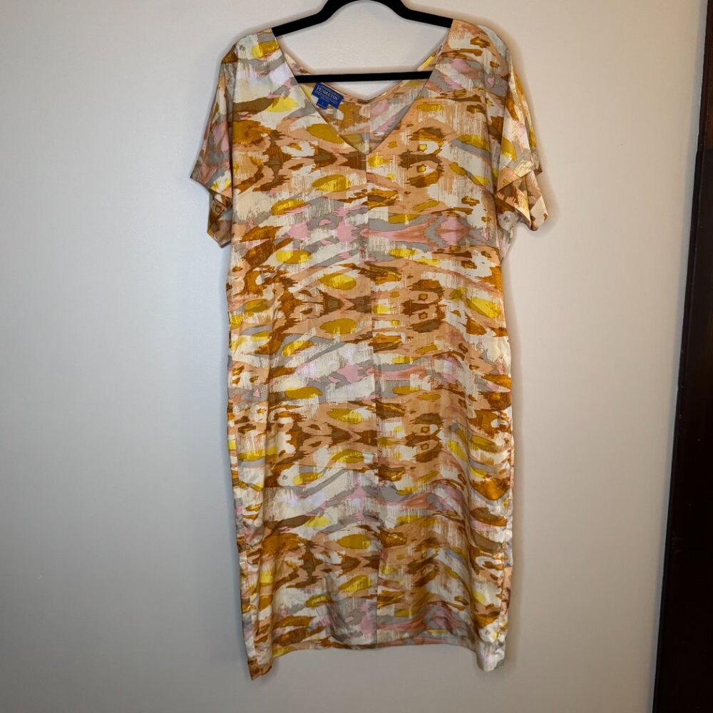 Pendleton Endless Summer 100% Silk Shift Dress - image 1